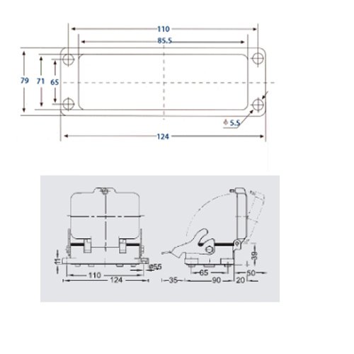 ASI RAI-GFCI-202 Through Panel Remote Access Interface, Single GFCI (Ground Fault Circuit Interrupter) AC Outlet