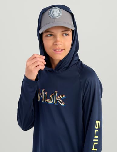 HUK Boys' Pursuit Long Sleeve Graphic Hoodie, Lightweight, UPF Sun Protection, Quick-Drying Fishing Shirt3