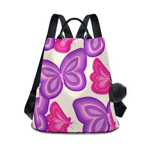 Sac à dos polyvalent violet et rose, idéal pour les sorties urbaines
