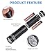yikosam 5 Pack of Flashlights 9 LED Mini Aluminum Flashlight Bulk with Lanyard 15 AAA Batteries Included Assorted Colors Handheld Flashlights for Hurricane Supplies Camping, Night Reading, Cycling