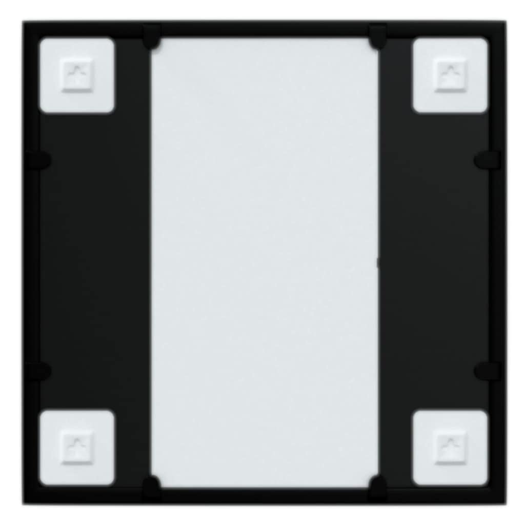 Wandspiegel Schwarz Metall 40x40 cm mit Glas 3 mm, Dekorationsspiegel für Badspiegel, Flur, Schlafzimmer, Wohnzimmer, Garderobe, Eingangsbereich, Schminkspiegel für Styling und Rasur