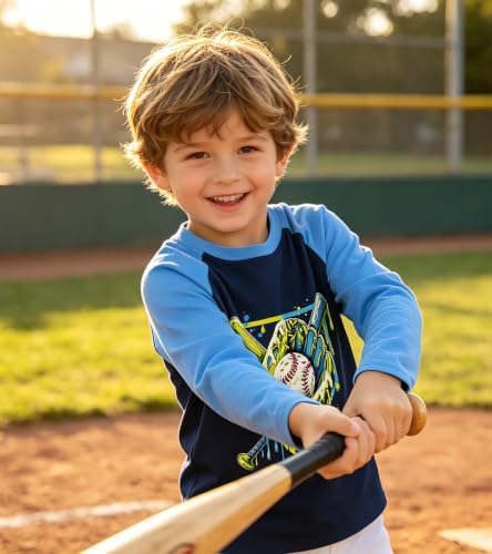 Image of Boys Construction Long Sleeve Raglan T-Shirt for 2-6 Years