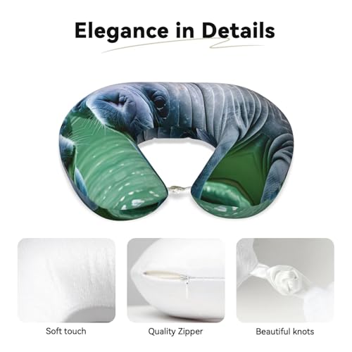 Almohada de Viaje de Espuma Viscoelástica Negra miniatura 4