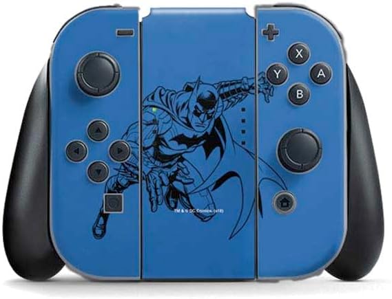 Skinit Decal Gaming Skin Compatible with Nintendo Switch (2017-2021) Joy-Con Controller - Officially Licensed DC Comics Batman in The Sky Design