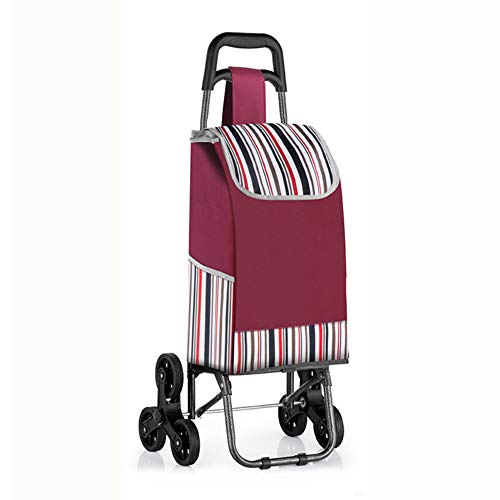 VIVOCTrolley Plegable Carrito de la Compra Carro, Ligero Push Tire de Bolsa Equipaje Carrito de la Compra Escaladores para escaleras Carro para Uso General-T 88x40cm(35x16inch)