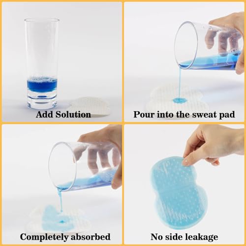 Underarm Sweat Pads - 100 Pack (50 Pairs) Armpit Pads for Women and Men, Disposable Sweat Protection Underarm Fight Hyperhidrosis Non Visible, Comfortable Unflavored