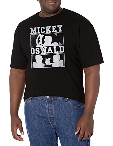 T-Shirt Disney Personnages Lockups B&w : le confort XXL pour homme grand