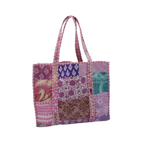 Bolso de viaje de algodón acolchado hecho a mano miniatura 1