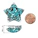Rockcloud Pack of 4 Star Shape Worry Stones Crushed Stones Resin Figurine Puffy Star Natural Crystal Stone Chips Decoration for Healing Banlacing Energy, Howlite Turquoise