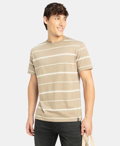 Image of Jockey 2715 Men Super Combed Cotton Rich Striped Round Neck Half Sleeve T-Shirt