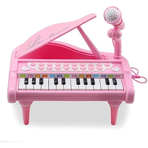 Amy&Benton Toy Piano for Baby Girls Pink Toddler Piano Keyboard Toy 1 2 3 Years Old Girls Kids Birthday Gift Toys Cover
