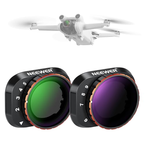 Image of NEEWER Variable ND Filter Set Compatible with DJI Mini 3 Pro, ND2-32 (1-5 Stops) + ND64-512 (6-9 Stops) Multicoated HD Optical Glass Drone Camera Lens Accessories Aerial Photography Video Recording