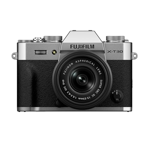 Fujifilm X-T30 III Fotocamera Digitale Mirrorless 26MP, KIT XC13-33mmF3.5-6.3 OIS, Sensore APS-C X-Trans CMOS 4, Filmati 6.2K 30p, Mirino EVF, Schermo LCD 3' orientabile, Argento