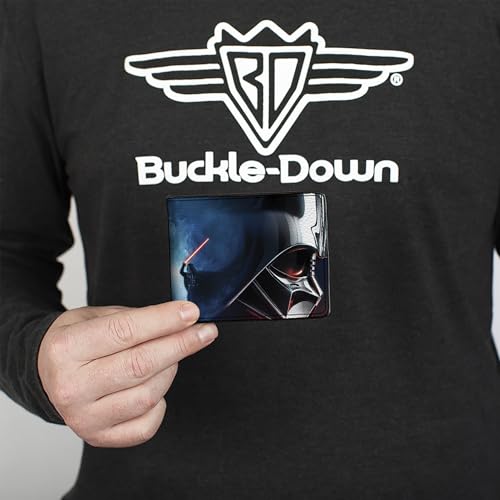 Star Wars Wallet, Bifold, Obi Wan Kenobi and Darth Vader Battle Pose, Vegan Leather3