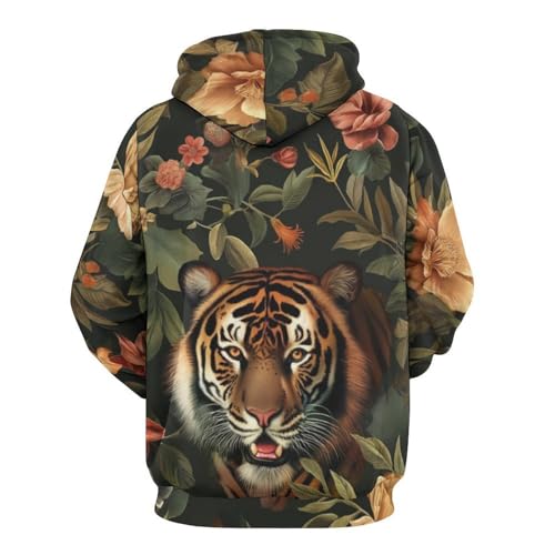 Pullover feuilles de fleur de tigre au design graphique unique - 4