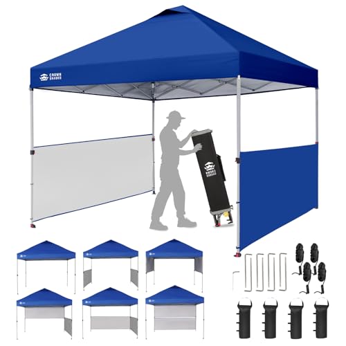 CROWN SHADES 10x10 Pop up Canopy Tent Instant Canopy with...