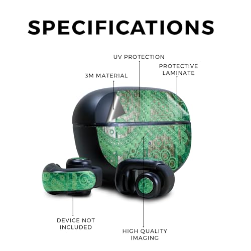 Image of Carbon Fiber Headphone Skin Compatible with Bose Ultra Open Earbuds - Vintage Paisley - Premium 3M Vinyl Protective Wrap Decal Cover - Easy to Apply | Crafted in The USA by MightySkins