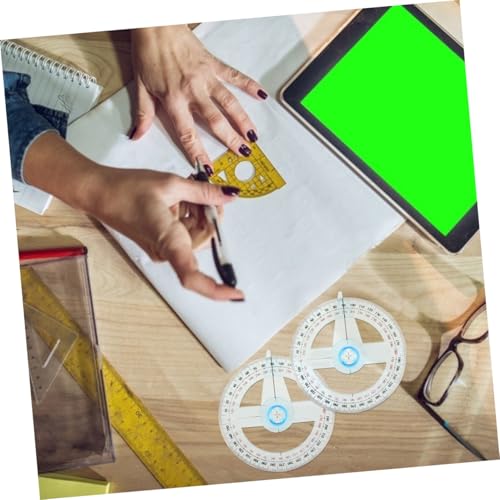 Set de 6 reglas transportadoras plásticas transparentes con brazo oscilante miniatura 6