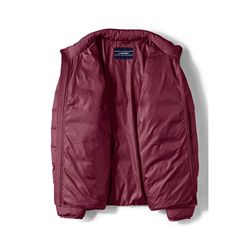 Lands' End Mens Puffer Down Jacket Rich Burgundy Tall Medium