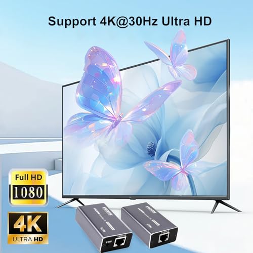 Extensor HDMI 4K a 65 metros con funcion EDID para evitar pantallas negras 4