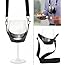 Kyz Kuv Tragbare Wein-Glas-Halter-Streifen-Geburtstags-Party Wein-Halter