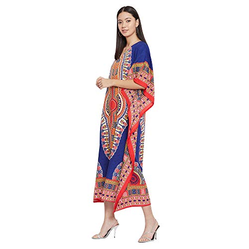 Image of Oussum Women Kaftan Plus Size Polyester Summer Lightweight Caftan Swimsuit Cover Ups Maxi African Mumu Lounge House Dress