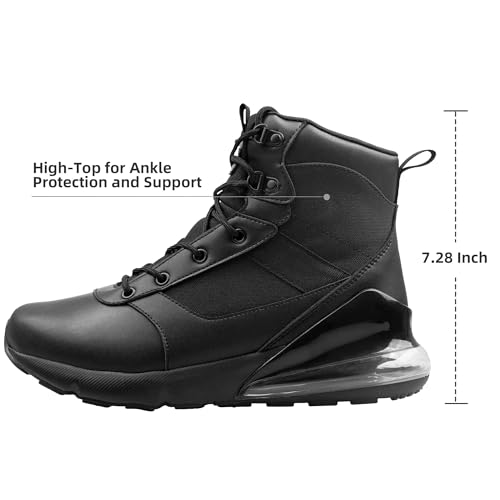 Women's Wide Waterproof Tactical Work Boots Side Zipper Military Orthopedic Boots Lightweight Motorcycle Combat Hiking Boots3