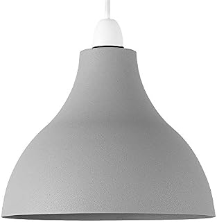 Retro Style Cement / Stone Effect Grey Metal Ceiling Pendant Light Shade
