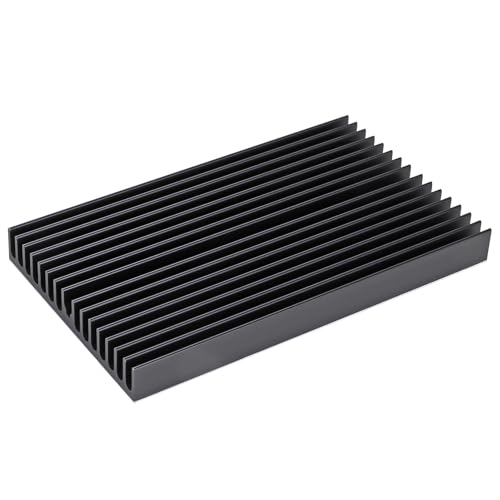 Juego de disipador de calor de aluminio negro 100x60x10mm para panel LED y electrónica