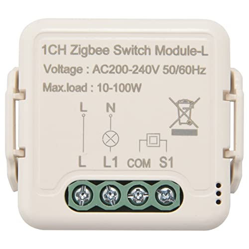 Lrtzizy Tuya Zigbee Schaltermodul ohne Kabel, 2-Wege-Steuerung, intelligenter Schalter, funktioniert mit Alexa Home (1 Gang) Cover