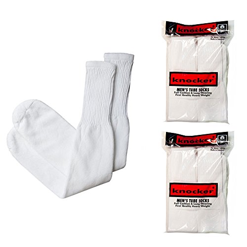 12 Pair Knocker Tube Socks Mens Full Cushion First Quality Athletic Long 10-153