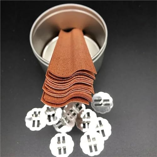 Juego de 10 mechas de madera en S para velas miniatura 4