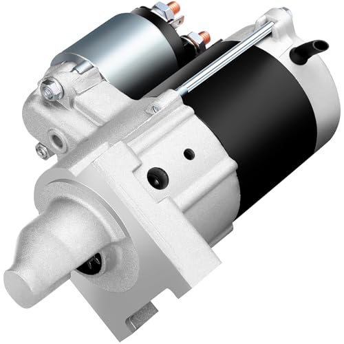 Image of SCITOO Starter Motor 18533N AM134946 for John Deere Mowers-Z-Trak 737 757 Tractors-Lawn X465 Utility Vehicle (UTV) Gator TH 6x4 for Kawasaki Small Engines Various Models 12 Volt CCW 9-Tooth Pinion