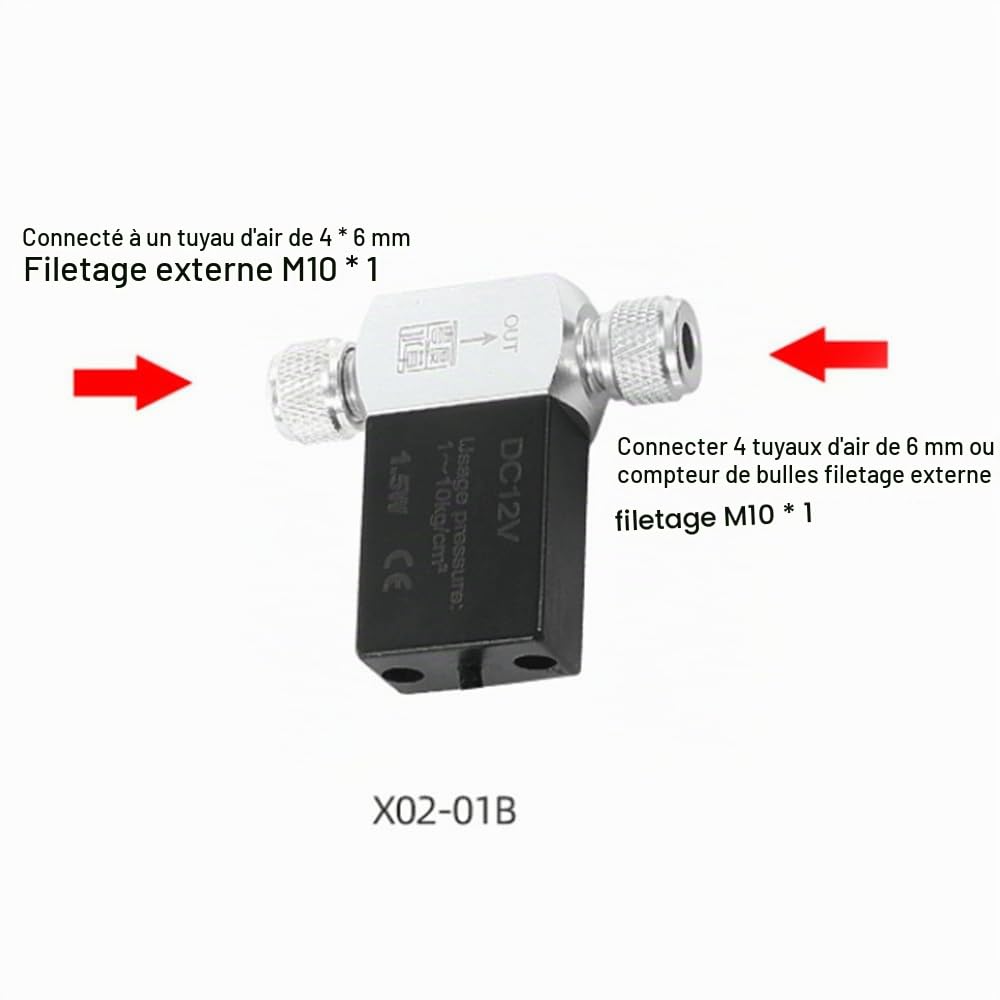 DONGKER électrovanne CO2 avec contrôleur temporisé, régulateur DC 12 V pour Aquarium, tête Simple ou Double, vanne motorisée pour la Croissance des Plantes Aquatiques et Herbes