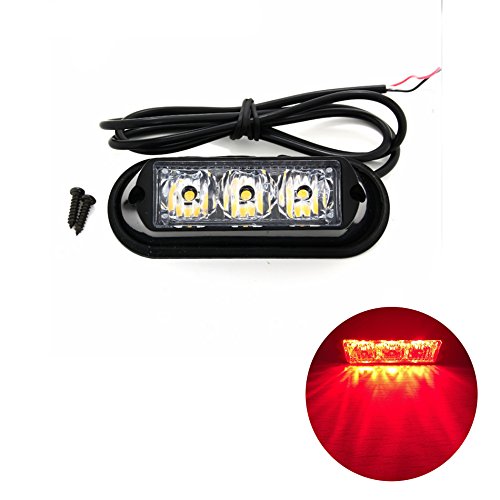 TASWK 3-LED Bulb Flashing Strobe Lights for Trucks Cars Vehicle
