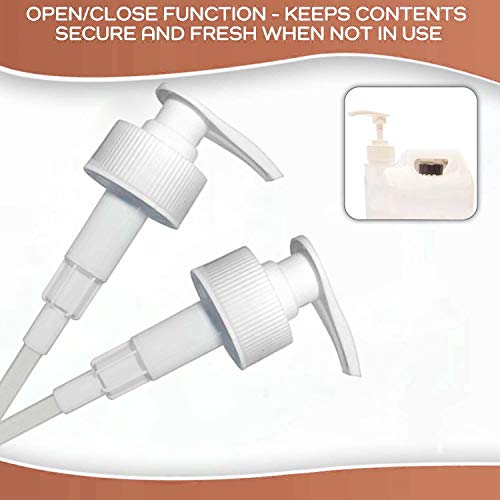 IBEX MART 38mm White Pelican Pump Dispenser For 5 Liter Container Pack of 3, Dispenses 5ml Dose 5ltr Pump Santizer Soap Dispenser - Image 3