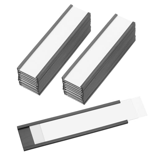 Porte-étiquettes magnétique PATIKIL C-canal 4x0.7 pouces avec inserts en papier 25 pcs