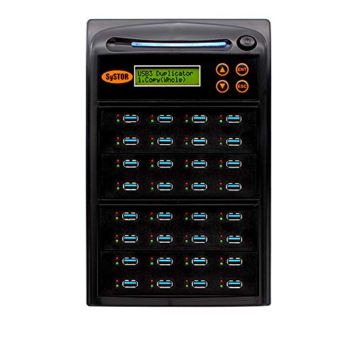 Image of Systor 1 to 31 USB 3.0 /3.1 Duplicator & Sanitizer 6GB /Min - Standalone Multiple Flash Memory Copier & Storage Drive Eraser, Copy Speeds Up to 100MB /Sec (SYS-USB30100-31)