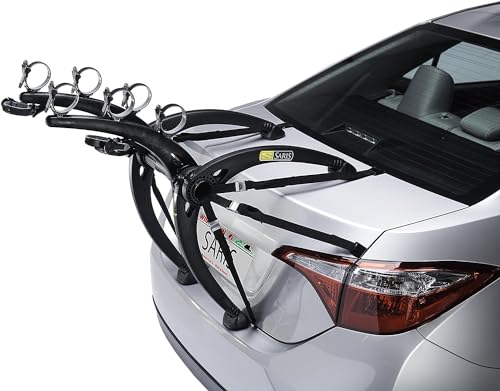 Saris Bones 3-Bike Trunk Rack Bicycle Carrier, Durable, Rust-Free, Anti-Sway Straps, Fits Most Vehicles, Made in USA, Arc-Based Design, 100% Recyclable Materials by Saris - Used condition - US$165.52