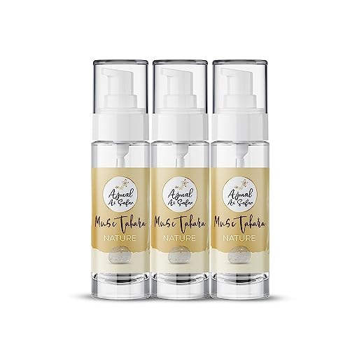 Lot de 3 Musc Tahara Blanc Ajmal As Safar® nature intime 5ml (pochon en velours + lingette offerte)