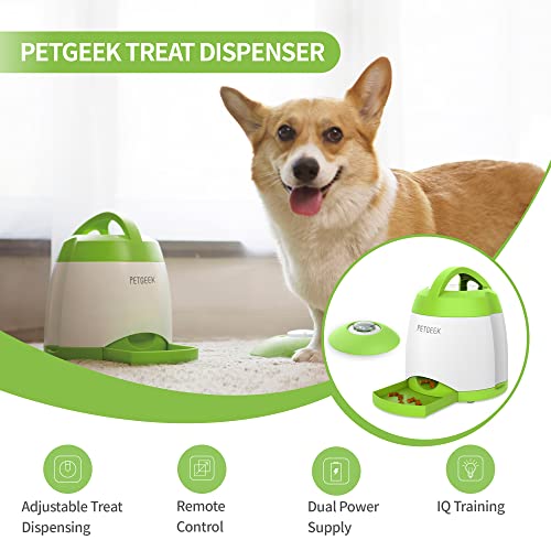 Petgeek Automatic Dog Treat Dispenser, Dog Puzzle Memory Training Activity Toy- Iq Training Dog Button Feeder, Remote Dog Button Treat Dispenser For Dogs #TOP1