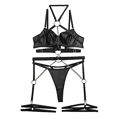 Jumpsuit ensemble sous-vêtement extensible et transparent en mesh