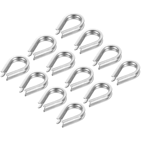 PATIKIL 2mm Stainless Steel Wire Rope Thimbles Cover