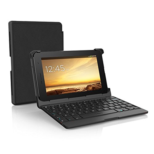 Zagg Folio Case, Hinged With Bluetooth Keyboard For Android Tablets (7-Inch) - Black #TOP7