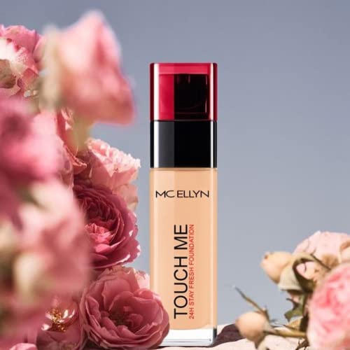 Touch Me Foundation: Long-Lasting, Smooth Skin Perfection For 24 Hours. Spf 15 Protection, Rich Texture, And Ideal For All Skin Types - Glowiction Foundation Makeup Sponge Full Coverage (03-(Beige)) #TOP3