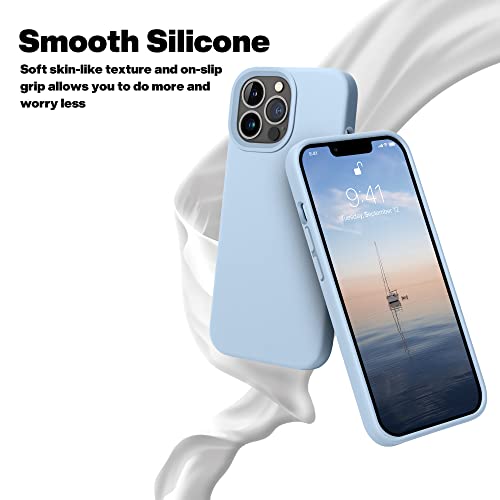 Otofly Compatible With Iphone 13 Pro Case,Liquid Silicone Slim Protective Shockproof Phone Case Cover With Anti-Scratch Microfiber Lining, 6.1 Inch (Mystery Blue) #TOP2