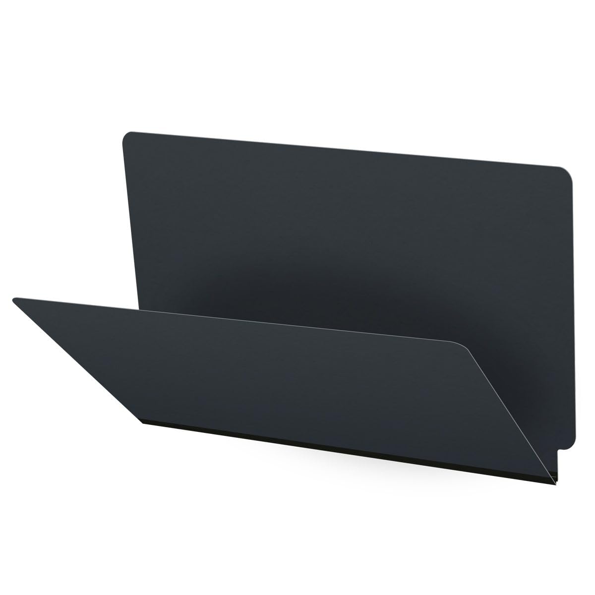 End Tab Pressboard Folders, Legal Size, 2" Expansion, Black (Box of 25)