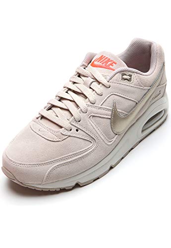 Nike Femme WMNS Air Max Command PRM Chaussures de Sport, String Gris MTLC GLD GRN Hypr Orng, 40.5 EU
