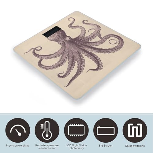 Báscula digital para baño con plataforma de vidrio templado miniatura 3