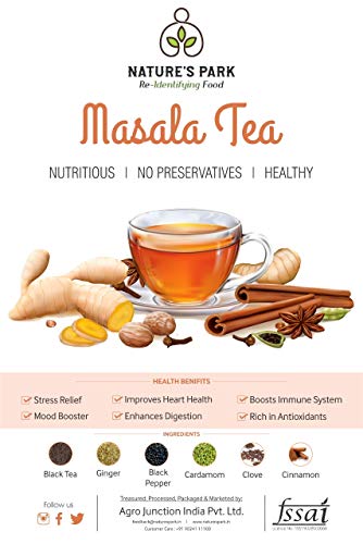 Image of NATURE'S PARK Masala Tea, 20 Tea Bags (BLACK TEA)
